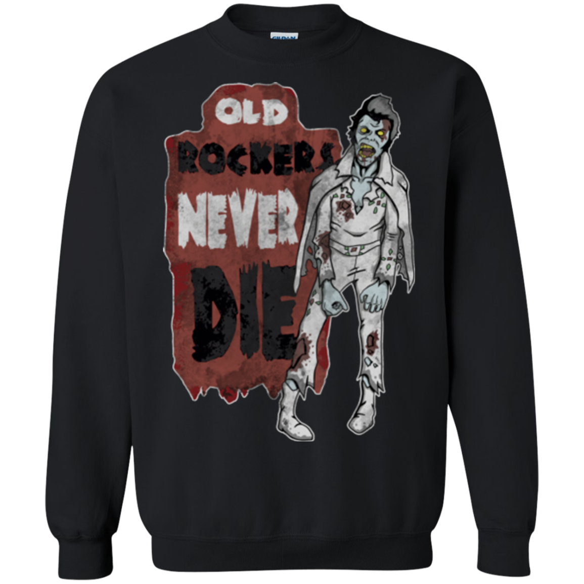 Old Rockers Never Die Crewneck Sweatshirt