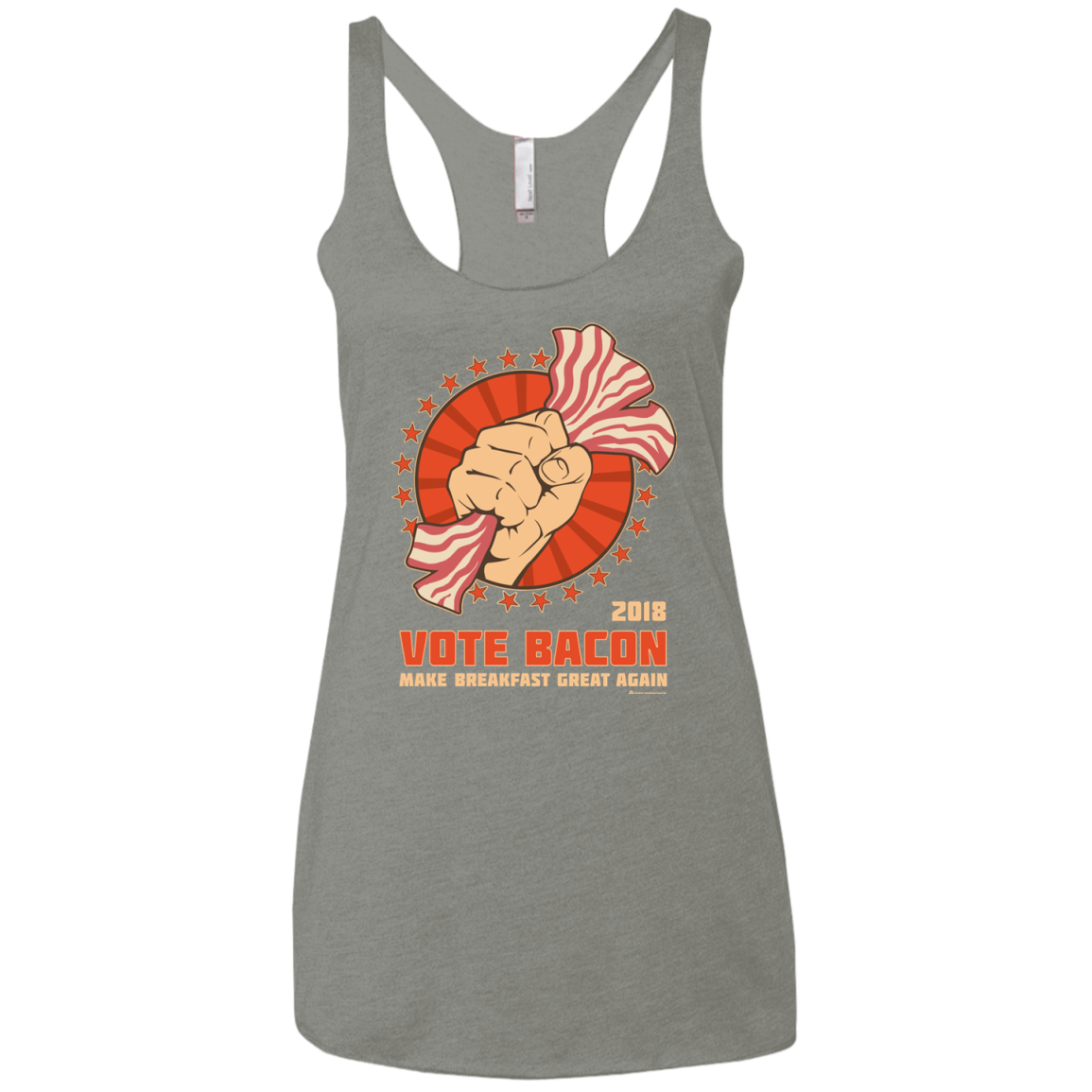 Vote Bacon In 2018 Women's Triblend Racerback Tank