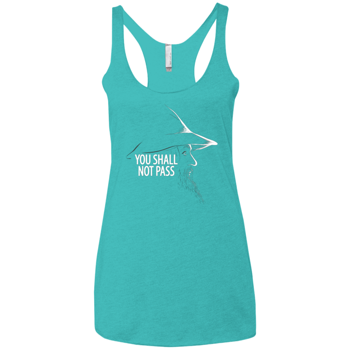 YOU SHALL NOT PASS (2) Women's Triblend Racerback Tank