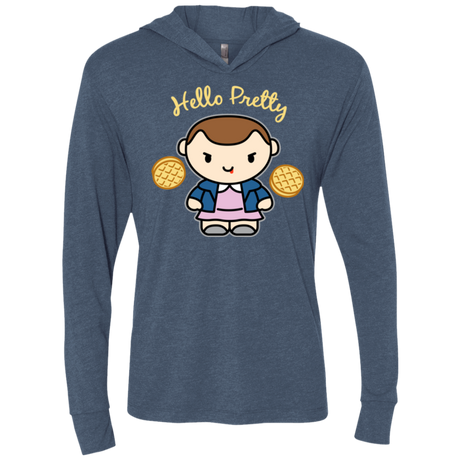 Hello Pretty Triblend Long Sleeve Hoodie Tee