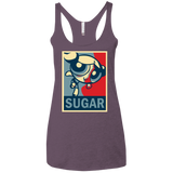 Sugar Powerpuff Women's Triblend Racerback Tank