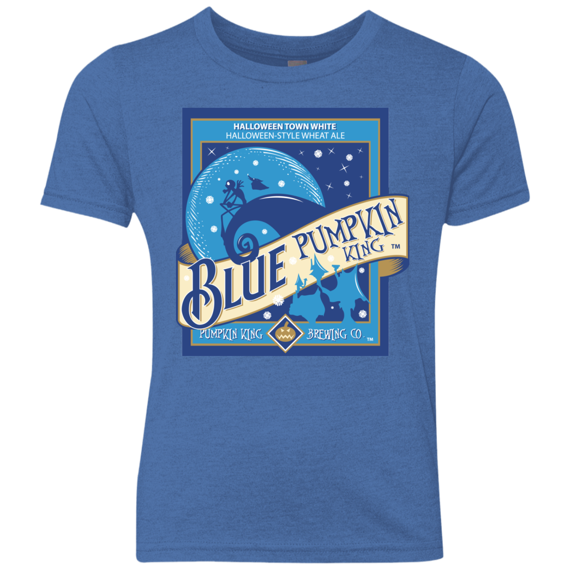 Blue Pumpkin King Youth Triblend T-Shirt