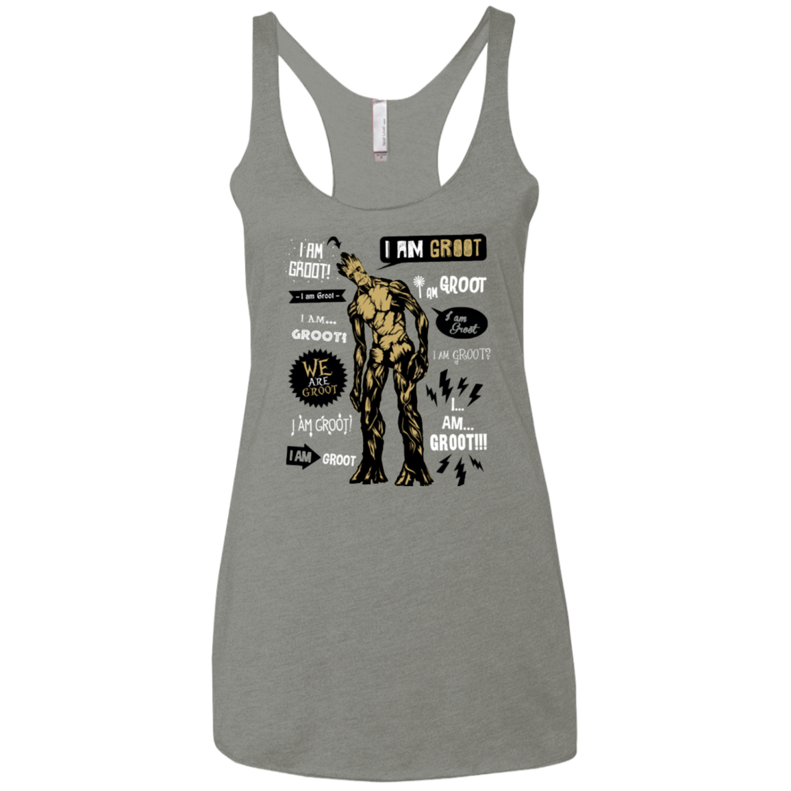 Groot Famous Quotes Women's Triblend Racerback Tank