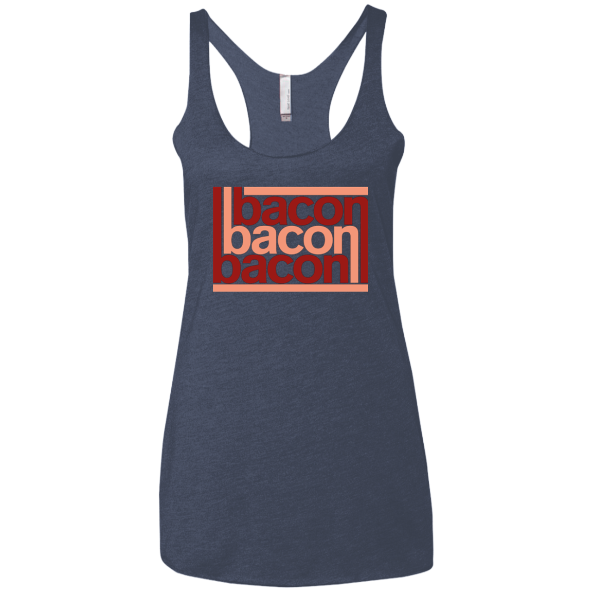 Bacon-Bacon-Bacon Women's Triblend Racerback Tank