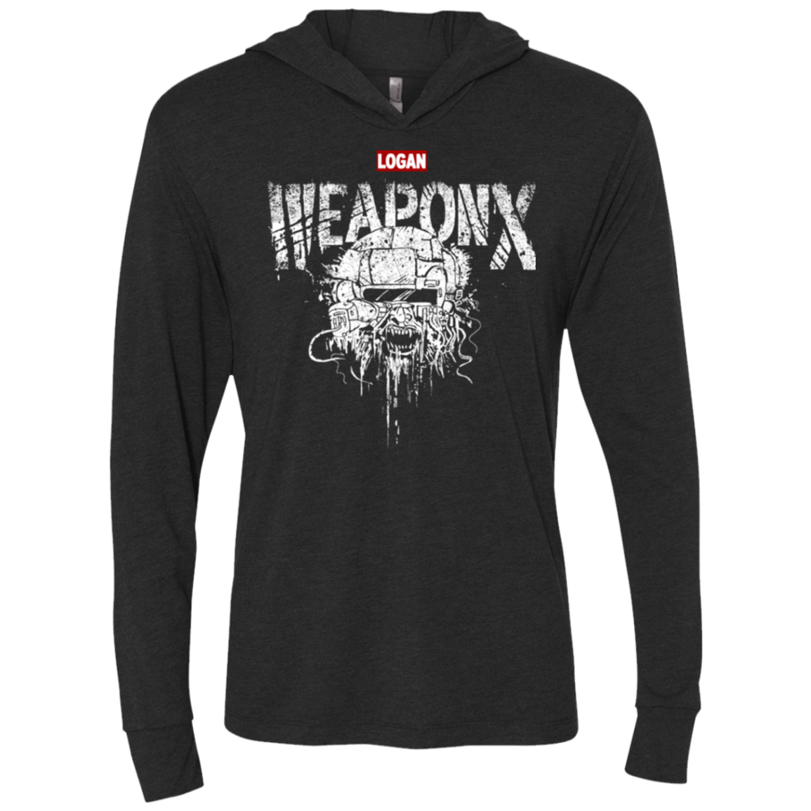 The Weapon Triblend Long Sleeve Hoodie Tee