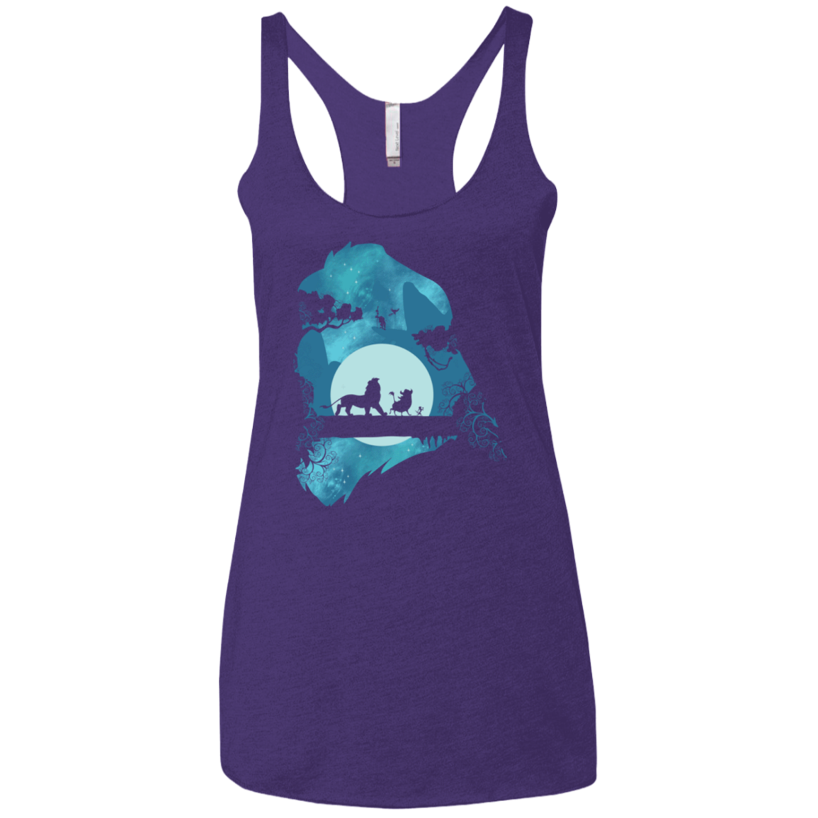 Lion Portrait Women's Triblend Racerback Tank