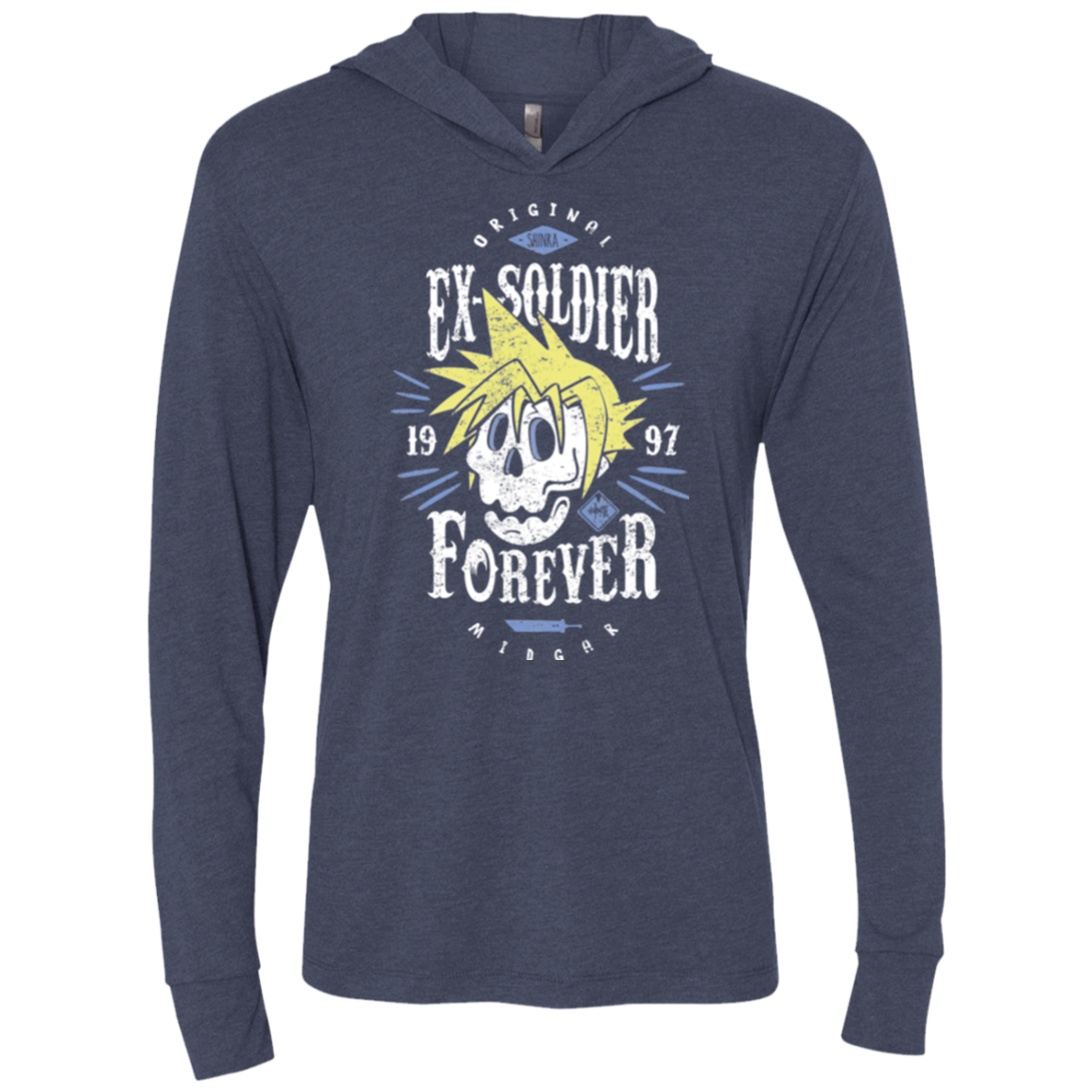 Ex-Soldier Forever Triblend Long Sleeve Hoodie Tee