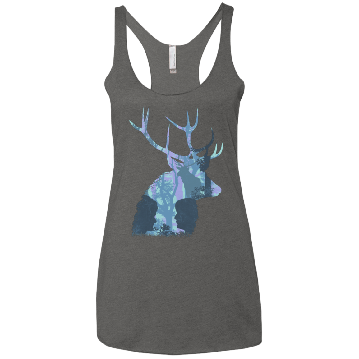 Deer Cannibal Women's Triblend Racerback Tank