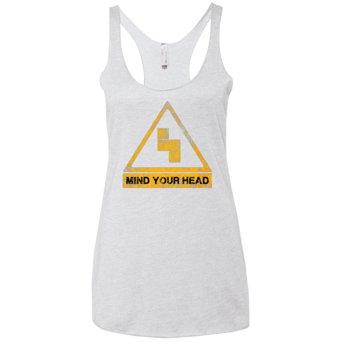 MIND YOUR HEAD Women's Triblend Racerback Tank