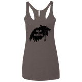 War is Coming Women's Triblend Racerback Tank