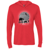 Full Moon Over Empire Triblend Long Sleeve Hoodie Tee