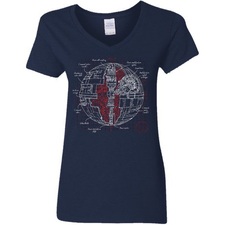 Death Star Plan Women's V-Neck T-Shirt