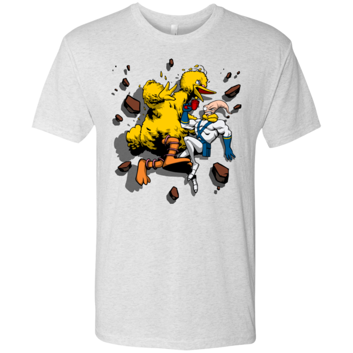 Big Bird and Worm Men's Triblend T-Shirt