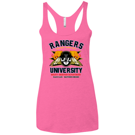 Rangers U Black Ranger Women's Triblend Racerback Tank