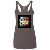 White Green Red Women's Triblend Racerback Tank