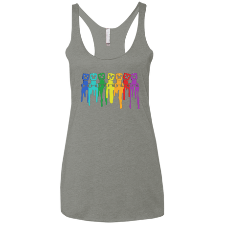 Rainbow Creeps Women's Triblend Racerback Tank