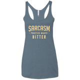 PRACTICE MAKES BITTER Women's Triblend Racerback Tank