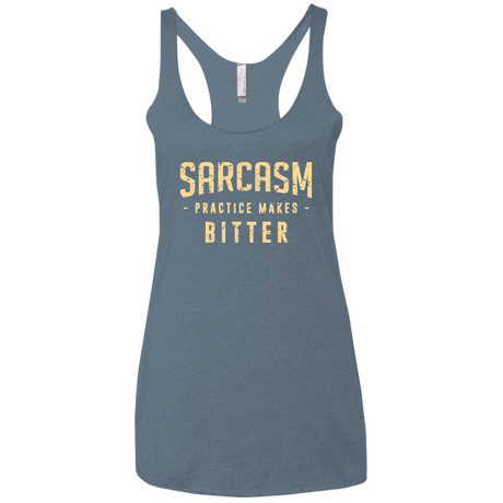 PRACTICE MAKES BITTER Women's Triblend Racerback Tank