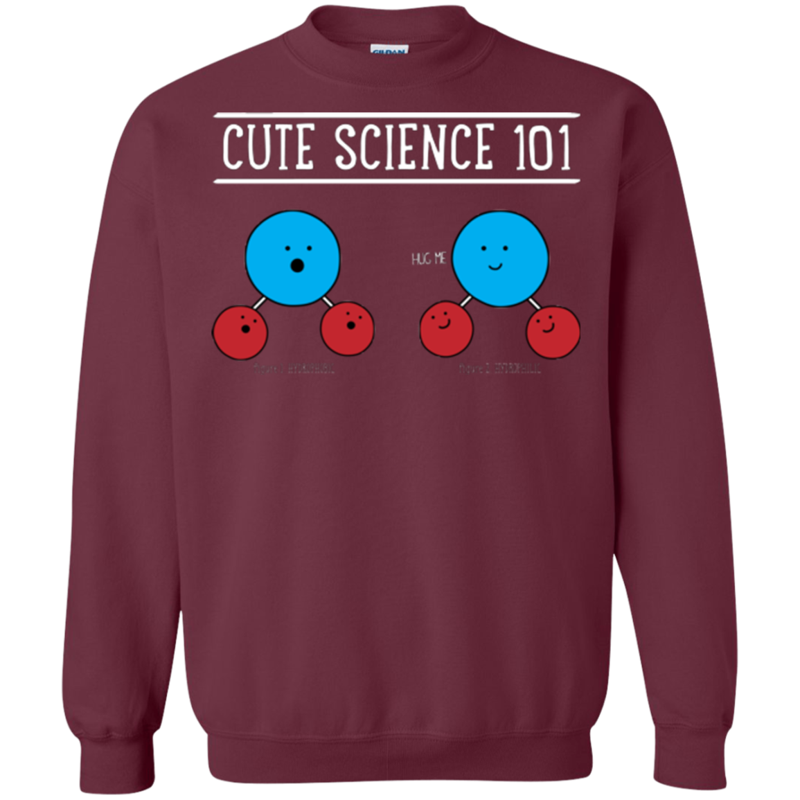 Cute Science - Hydrophobic & Hydrophillic Crewneck Sweatshirt