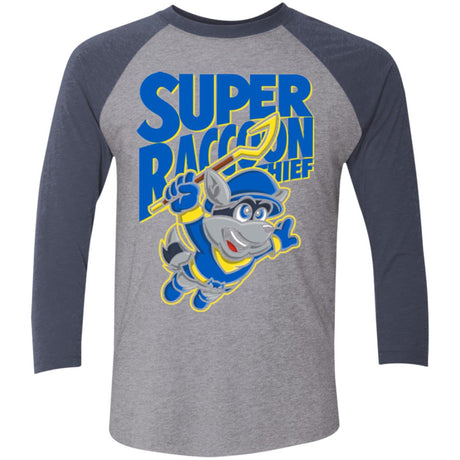 Super Racoon Thief Men's Triblend 3/4 Sleeve