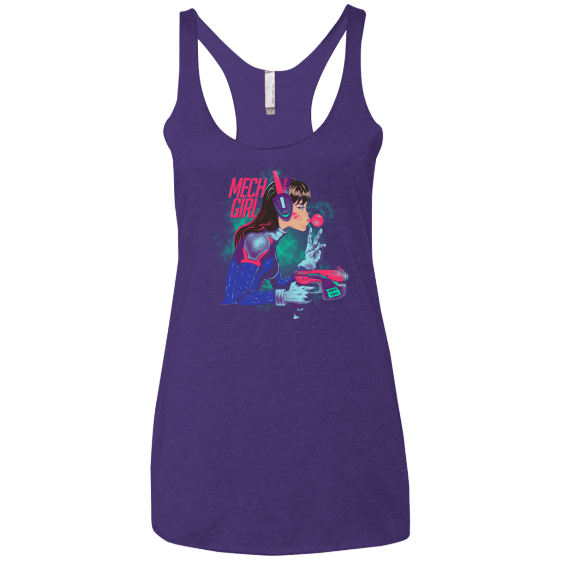 Mech Girl Women's Triblend Racerback Tank