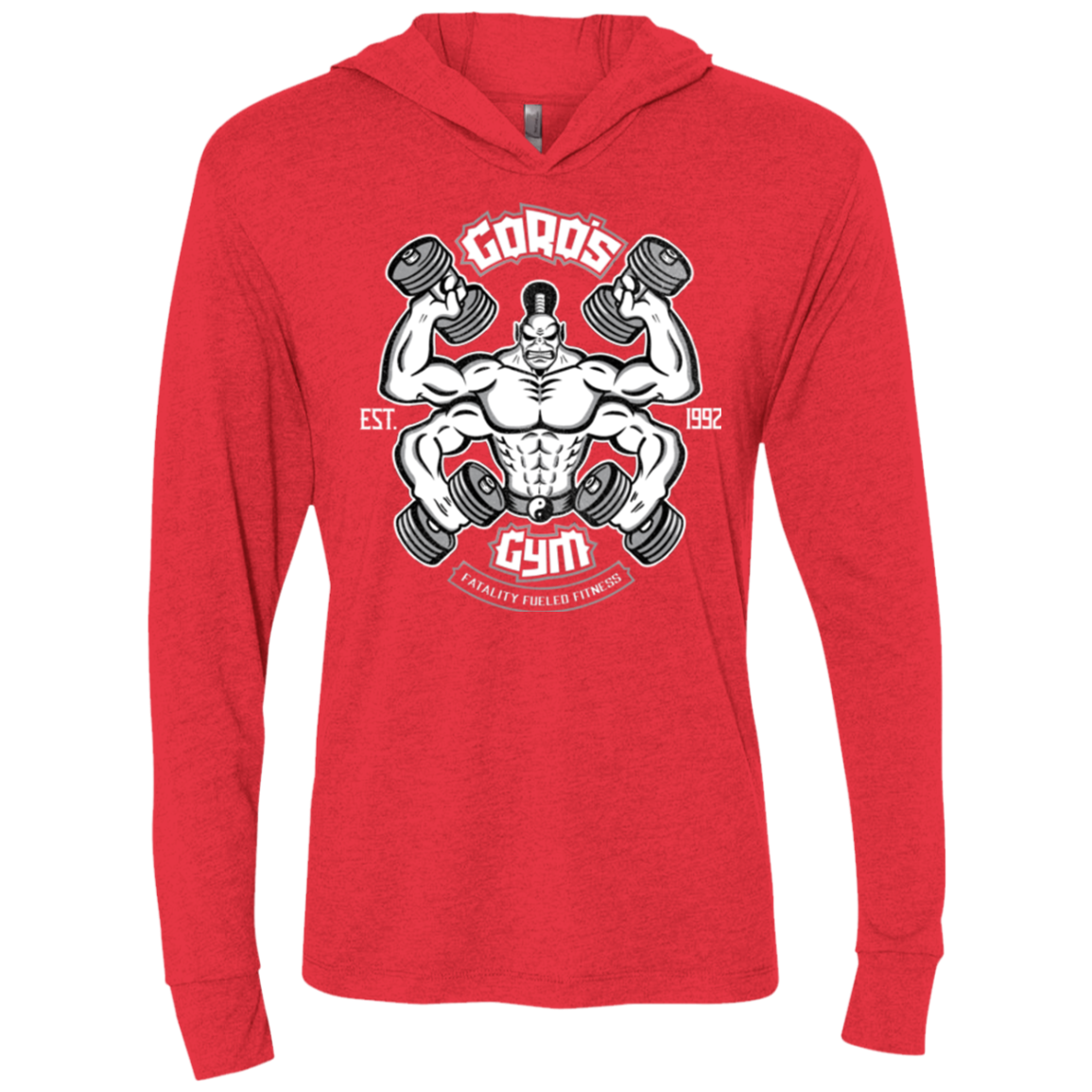 Goros Gym Triblend Long Sleeve Hoodie Tee
