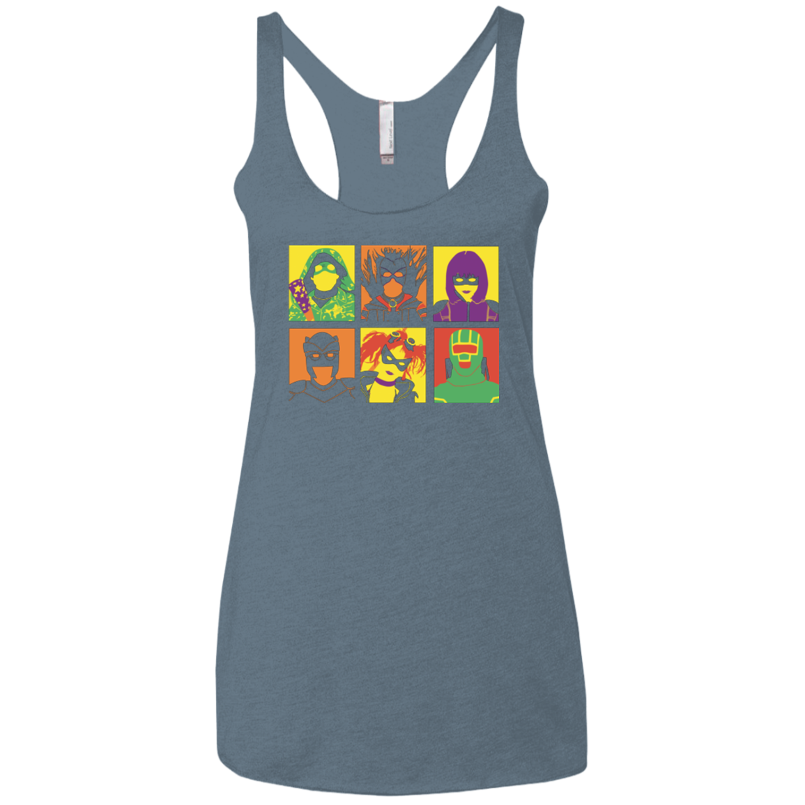 Kick Ass pop Women's Triblend Racerback Tank