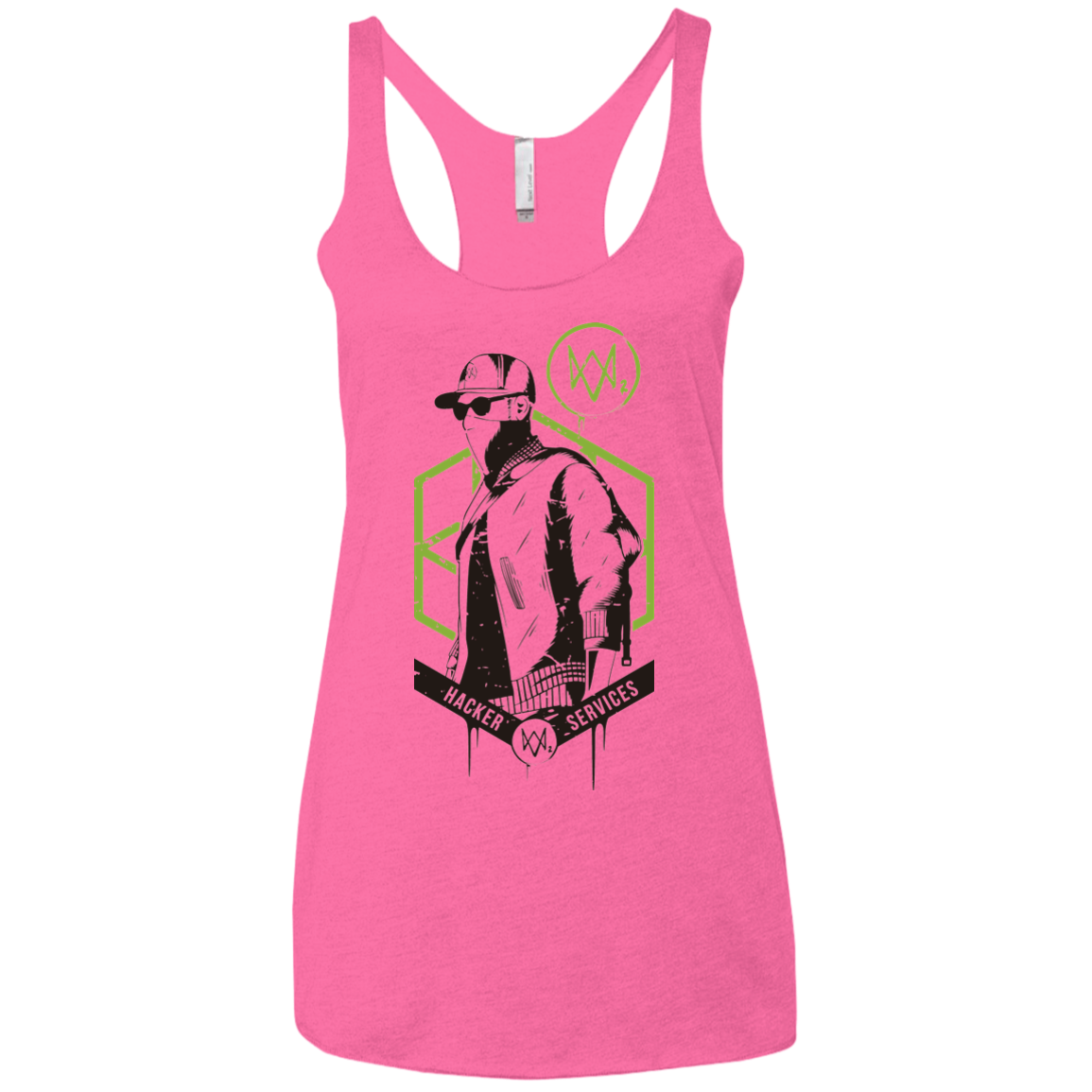 Watch Dogs 2 Hacker Services Women's Triblend Racerback Tank