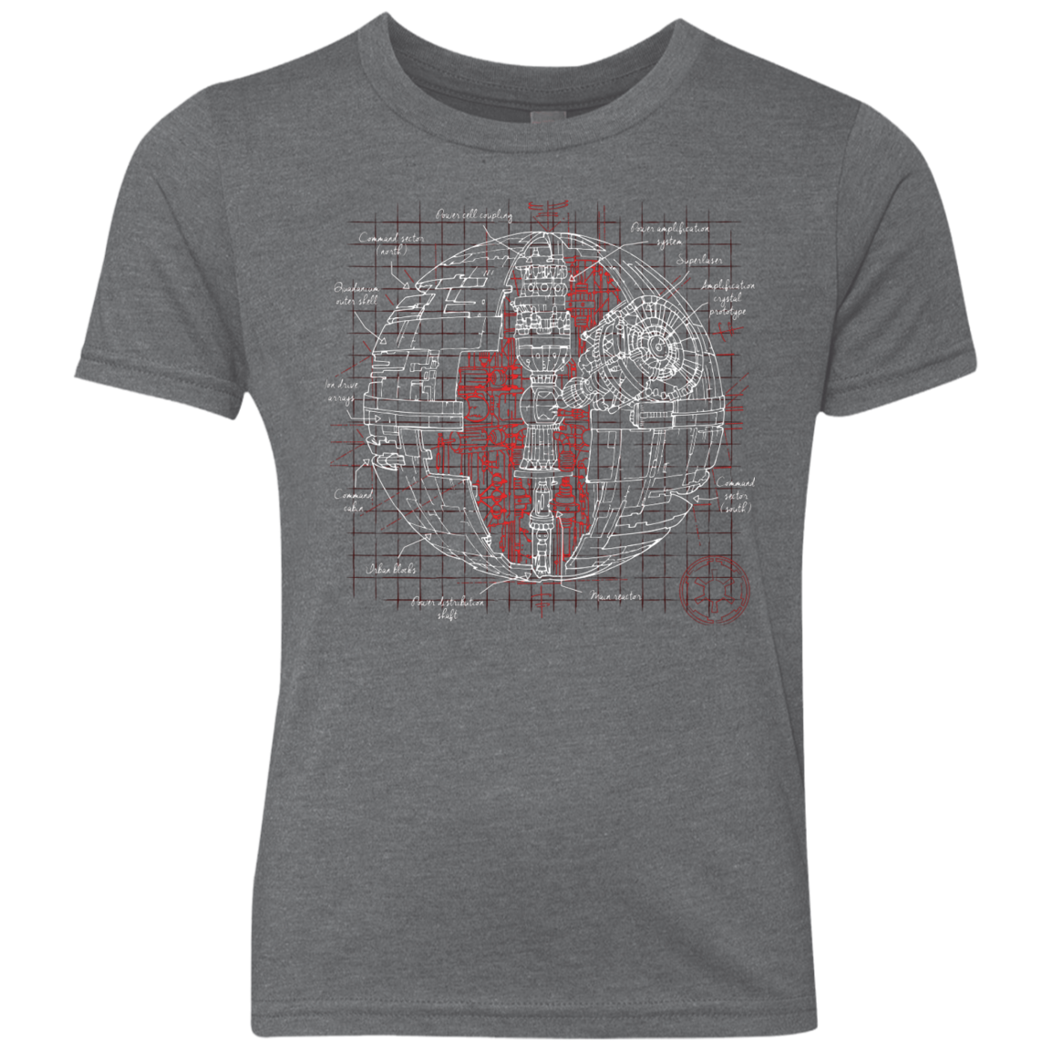Death Star Plan Youth Triblend T-Shirt