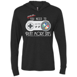 Evolve Today! Play More SNES Triblend Long Sleeve Hoodie Tee