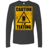 Caution I'm Texting Men's Premium Long Sleeve