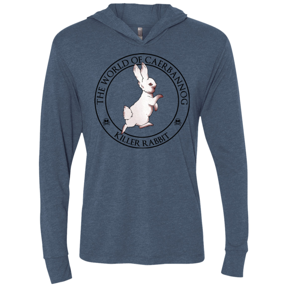 Killer Bunny Triblend Long Sleeve Hoodie Tee