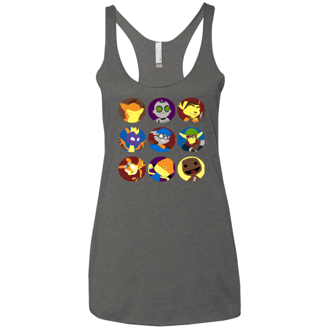 Fun Heroes Women's Triblend Racerback Tank