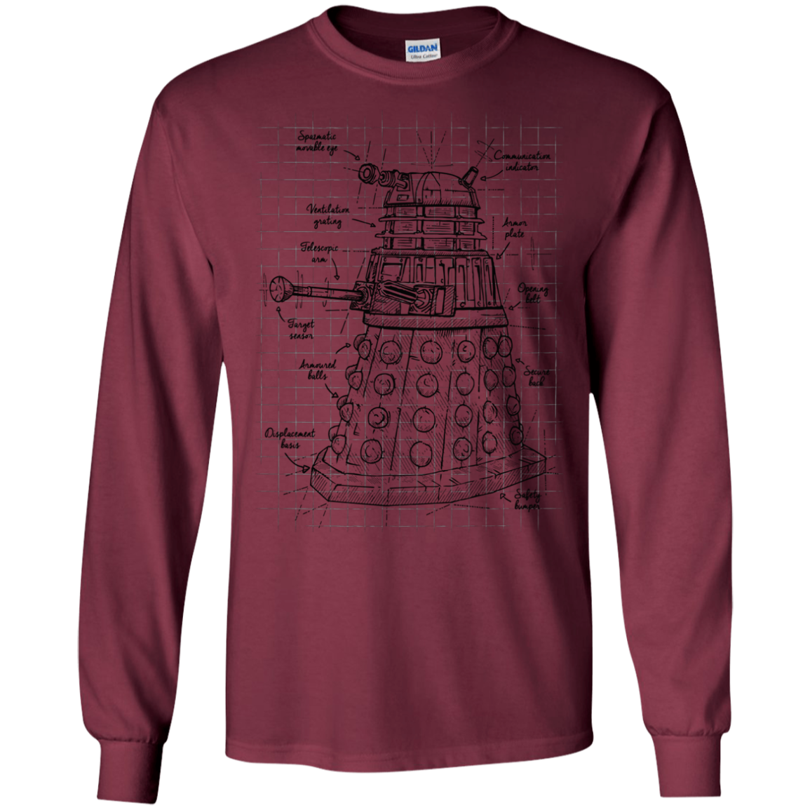 Dalek Plan Men's Long Sleeve T-Shirt