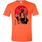 Wolf Girl sumi-e Men's Semi-Fitted Softstyle