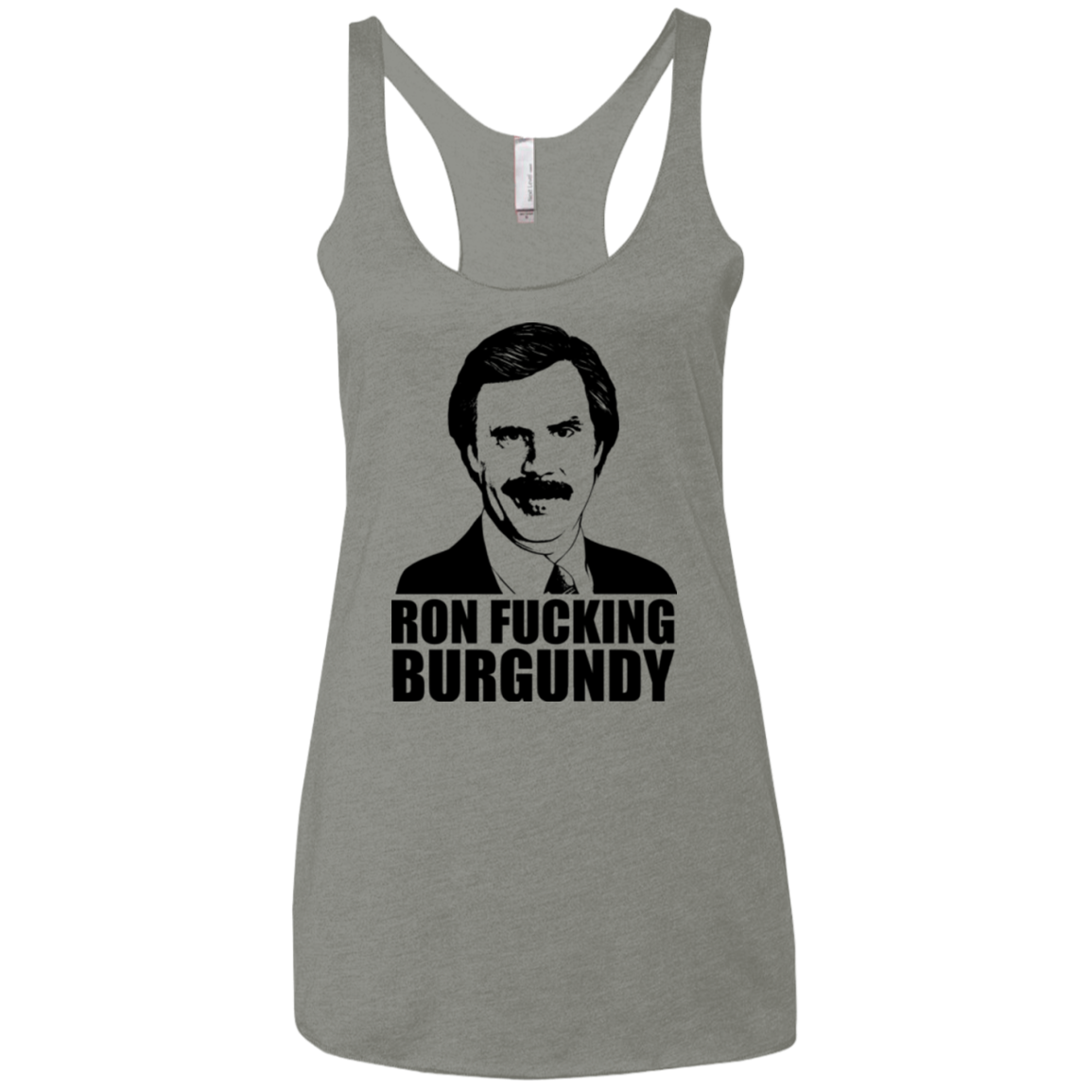 Ron Fucking Burgundy Women's Triblend Racerback Tank