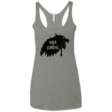 War is Coming Women's Triblend Racerback Tank