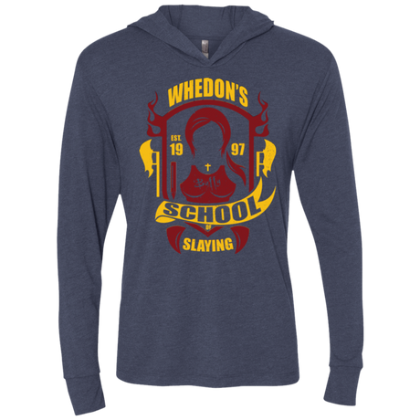 School of Slaying Triblend Long Sleeve Hoodie Tee