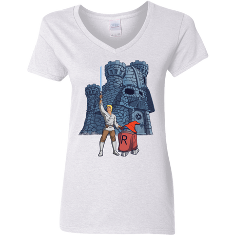 Darthskull Castle Women's V-Neck T-Shirt