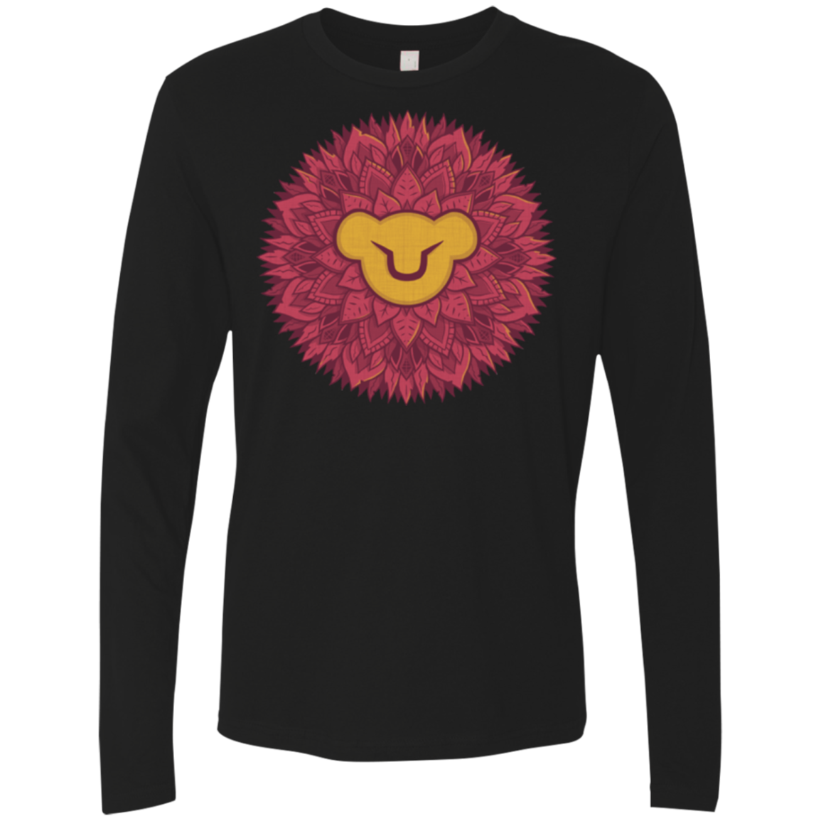 Leaf Mane Mandala Men's Premium Long Sleeve