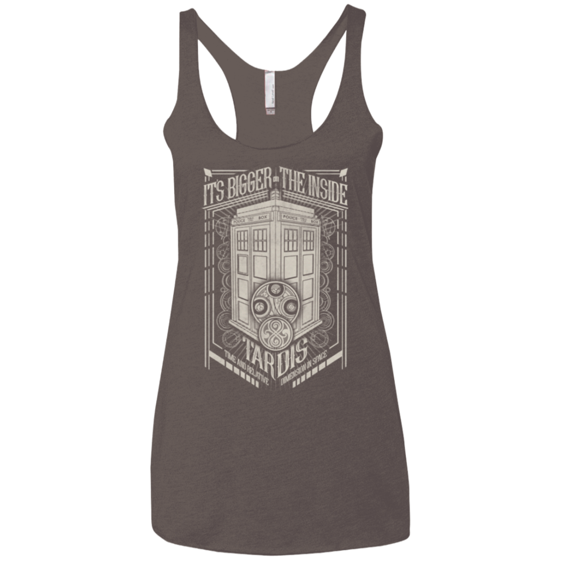 The Vintage Series - It's Bigger on The Inside Women's Triblend Racerback Tank