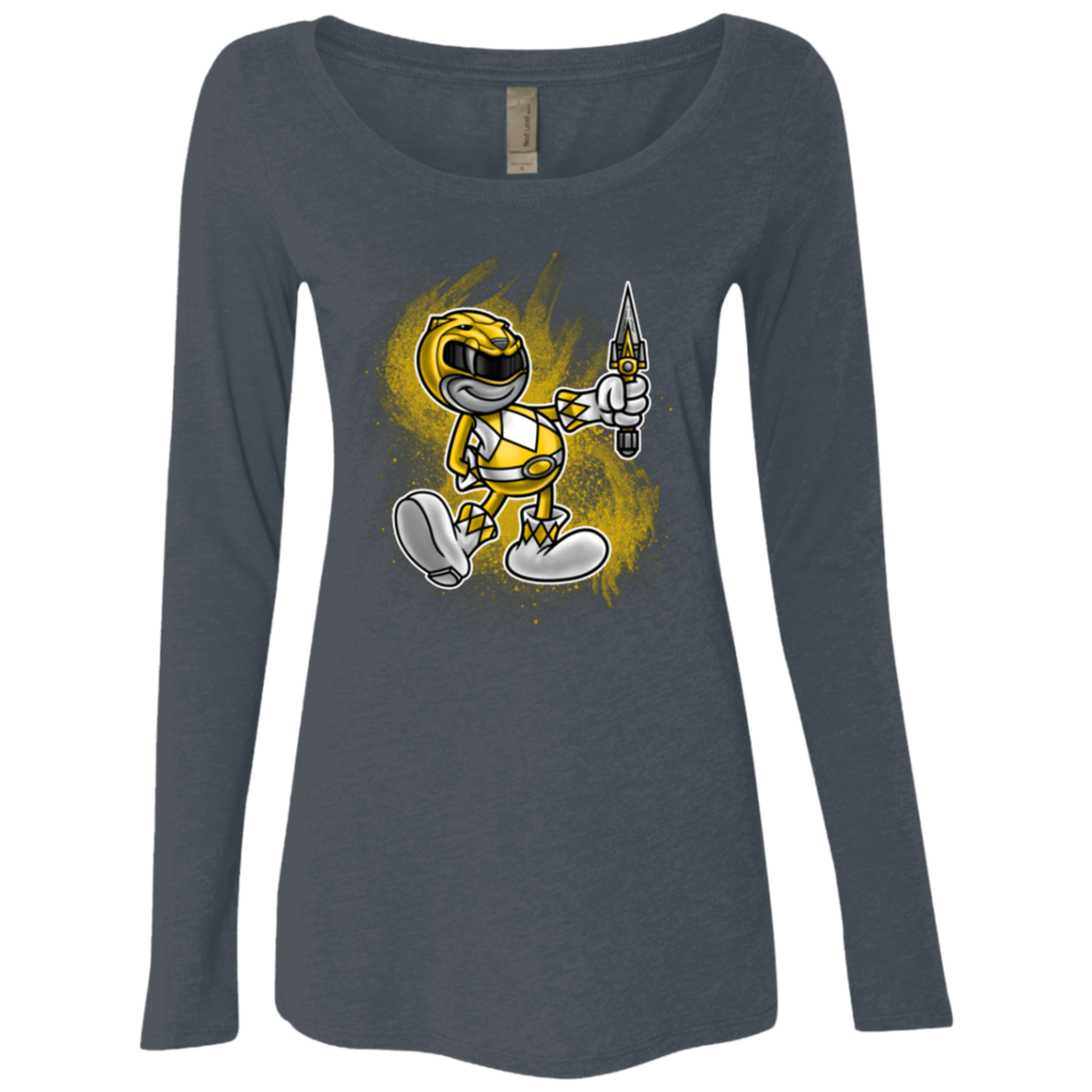 Yellow Ranger Artwork Women's Triblend Long Sleeve Shirt