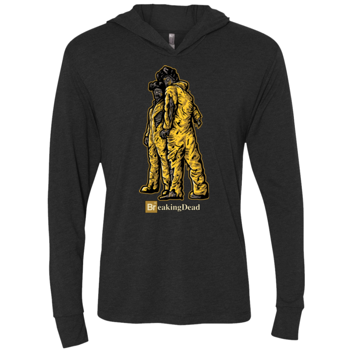 BREAKING DEAD Triblend Long Sleeve Hoodie Tee