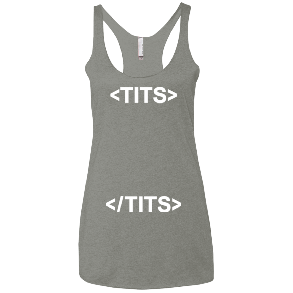 Tits Women's Triblend Racerback Tank