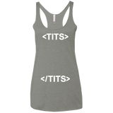 Tits Women's Triblend Racerback Tank