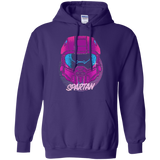 Spartan Helmet 80's Pullover Hoodie