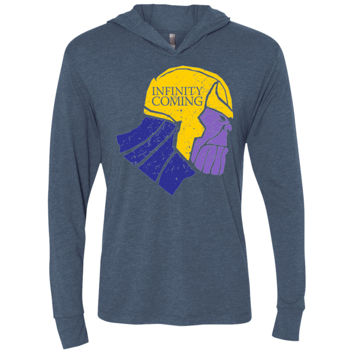 Infinity is Coming Triblend Long Sleeve Hoodie Tee