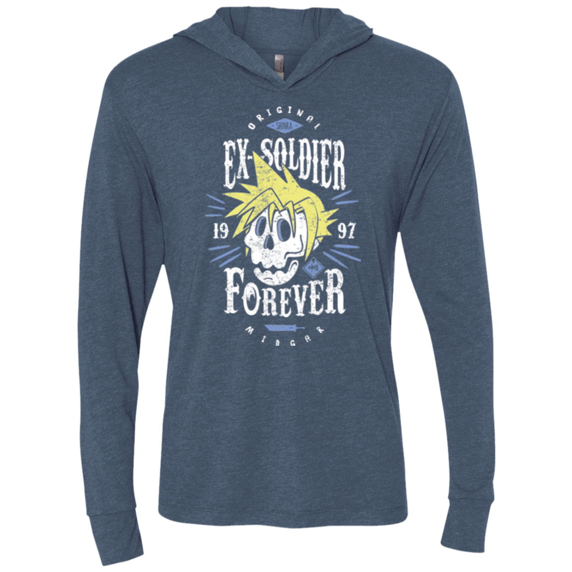 Ex-Soldier Forever Triblend Long Sleeve Hoodie Tee