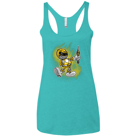 Yellow Ranger Artwork Women's Triblend Racerback Tank