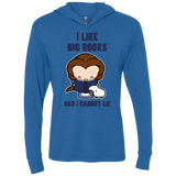 I Like Big Books Triblend Long Sleeve Hoodie Tee